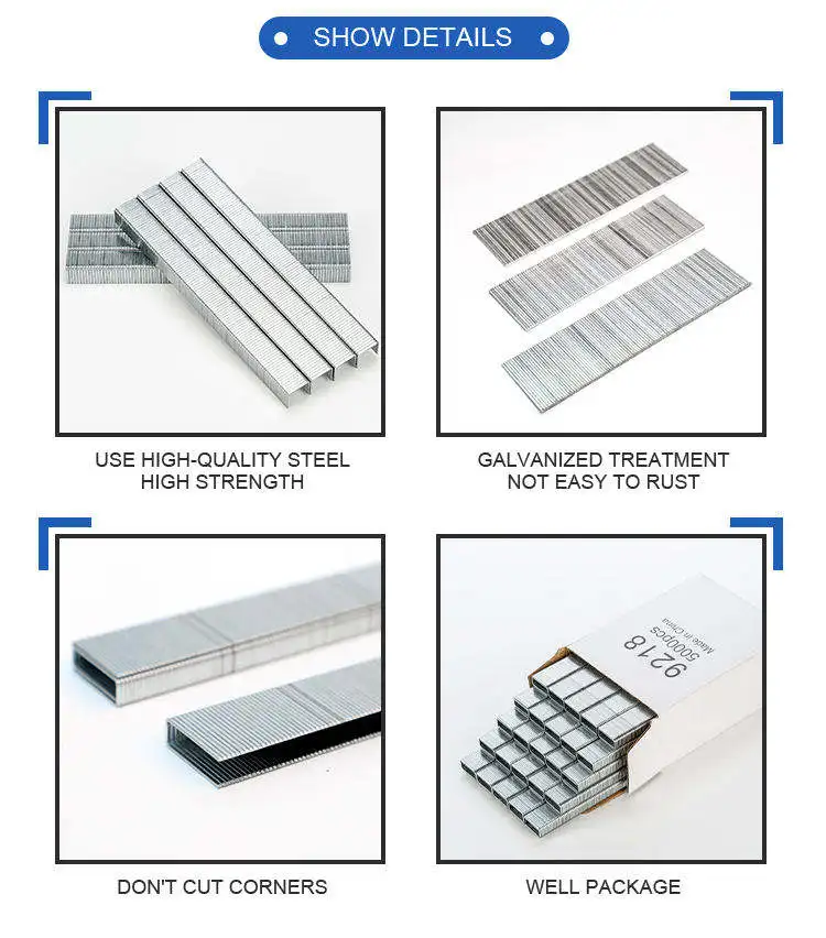Best Price China Manufacture High Quality 1.58Mm Width Staples 10.7Mm Crown Office Supplies Staples Pin