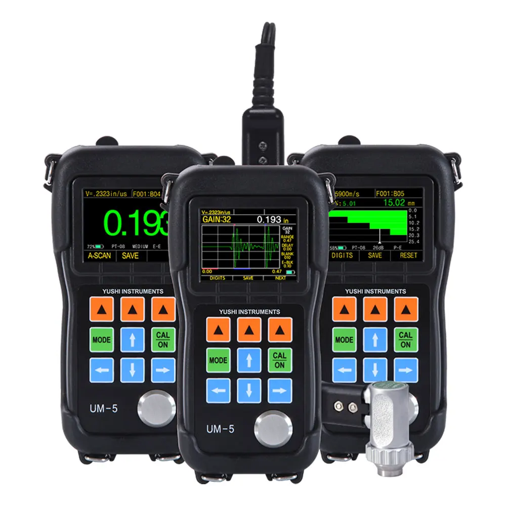 YUSHI UM-5DL высокоточный Ультразвуковой толщиномер с цветным экраном A/B