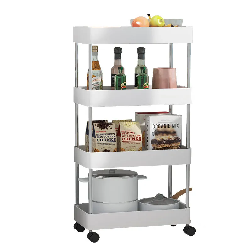 Removable frame multi layers of bathroom storage frame refrigerator kitchen gap storage rack manufacturers direct sales