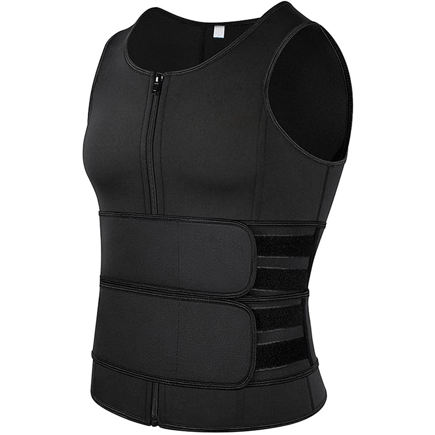 2021 Gangsheng Hot Sale Waist Sweating Shaper Men Neoprene Sauna Suit Chaleco de entrenamiento lumbar Waist Trainer Vest