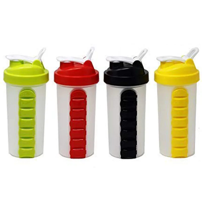 Ready To Ship 2021 Amazon  Plastic pill box organizer with water bottle plastic organizer compartment pill bottle