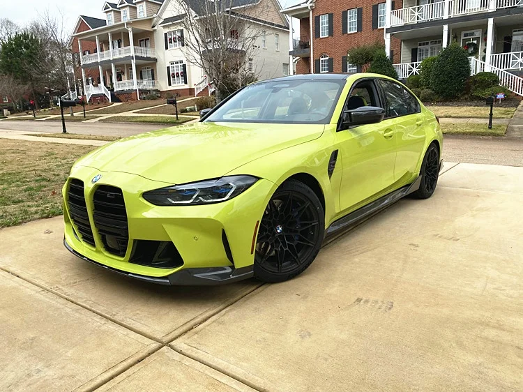 Customization M3 G80 Aero kit V-style Carbon Fiber Front Bumper  Lip Spoiler Side Skirts For BMW G80 M3 G82 M4 2021