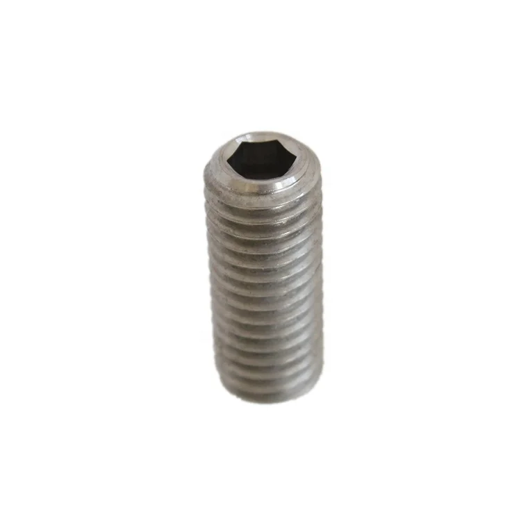 High strength lightweight DIN913 M8 hex socket grub set screws with flat point Gr5   titanium screws for ultrasonic welding