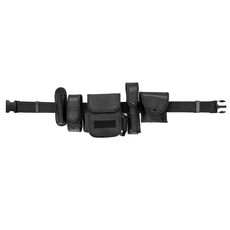 6 in 1 Tactical Utility Belt Tactic Law Enforcement Duty Belts with Accessories Flashlight Baton Pouches