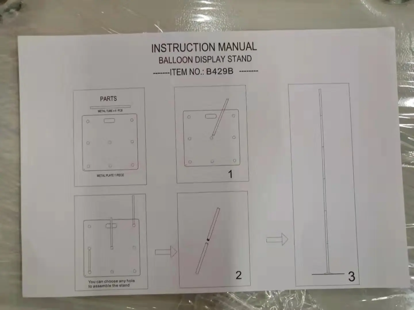 Borosino B429B Metal Balloon Display Stand And Column Use For Birthday Party And Wedding Decoration