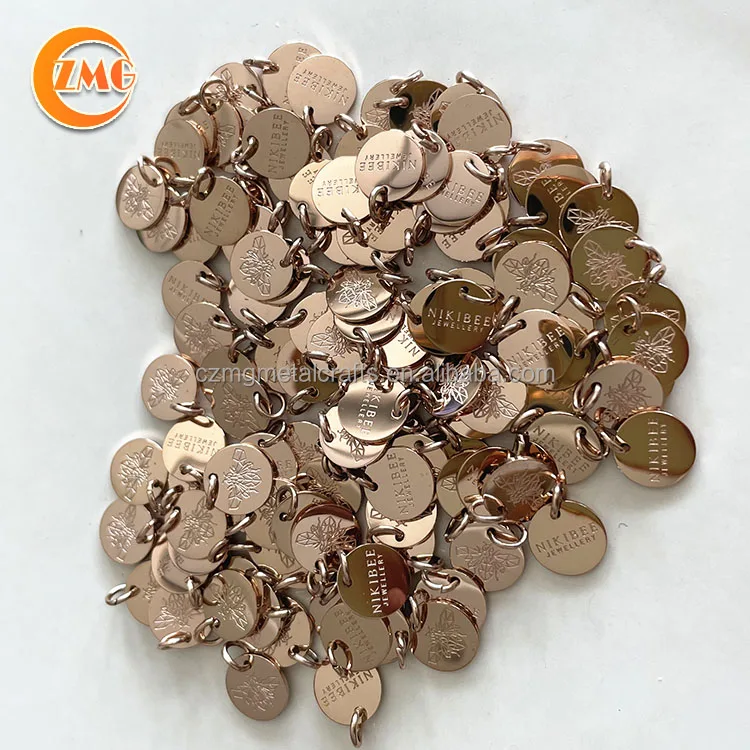 Wholesale High Quality Polished Stainless Steel Cheap Customized Small Engraved Jewelry Tags Metal