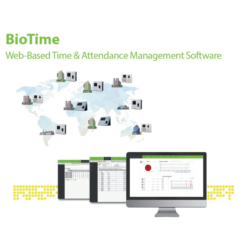 Powerful Web Based Biometric Face Fingerprint Time And Attendance Management Software (BioTime 8.0)
