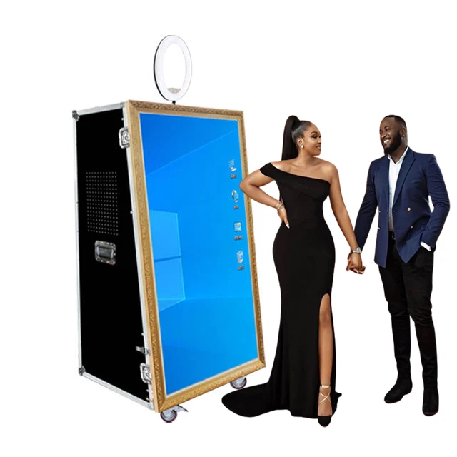 New product Wedding Photo Booth 65 inch Touch Screen Mirror Photo Booth For Sale Best Mirror Touch Screen Mirror for party
