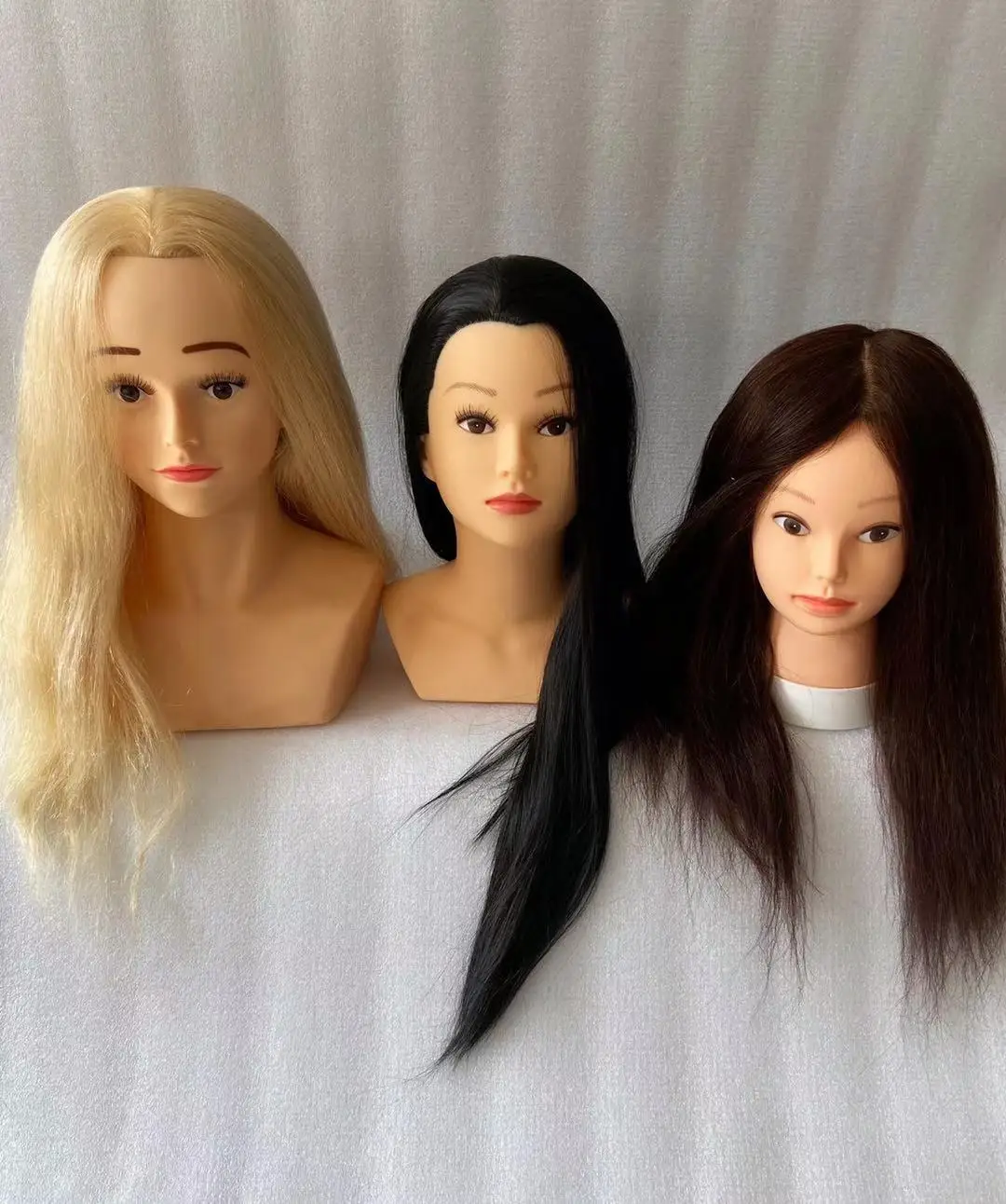 First Beauty mannequin training dummy head real human hair maniquins head mannakin heads barber hair mannequin