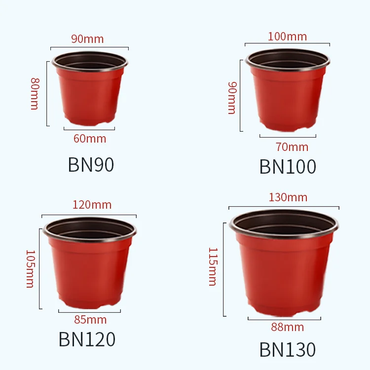 100 120 130 140 150 160 180 mm Plant Container Nursery Flower Pots for Landscape greening