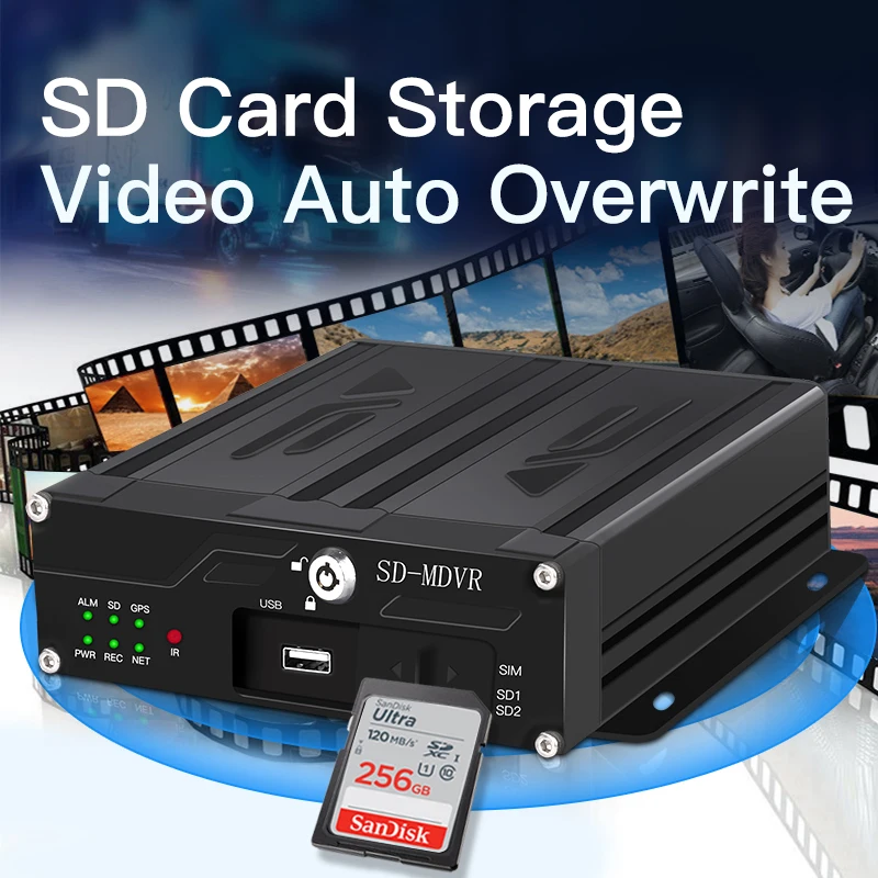 MDVR Mobile DVR Camera Set High Quality 8 Channel 1080P with 8 Camera 360 Degree Universal 8 Channels SD 4G GPS MDVR Solution