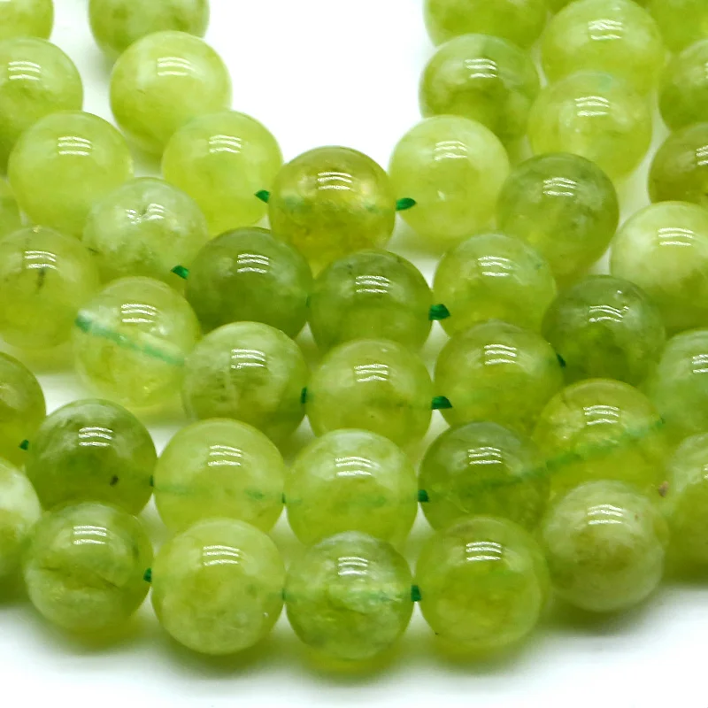 Wholesale Natural Peridot Round Beads High Quality Olivine Gemstone For Jewelry