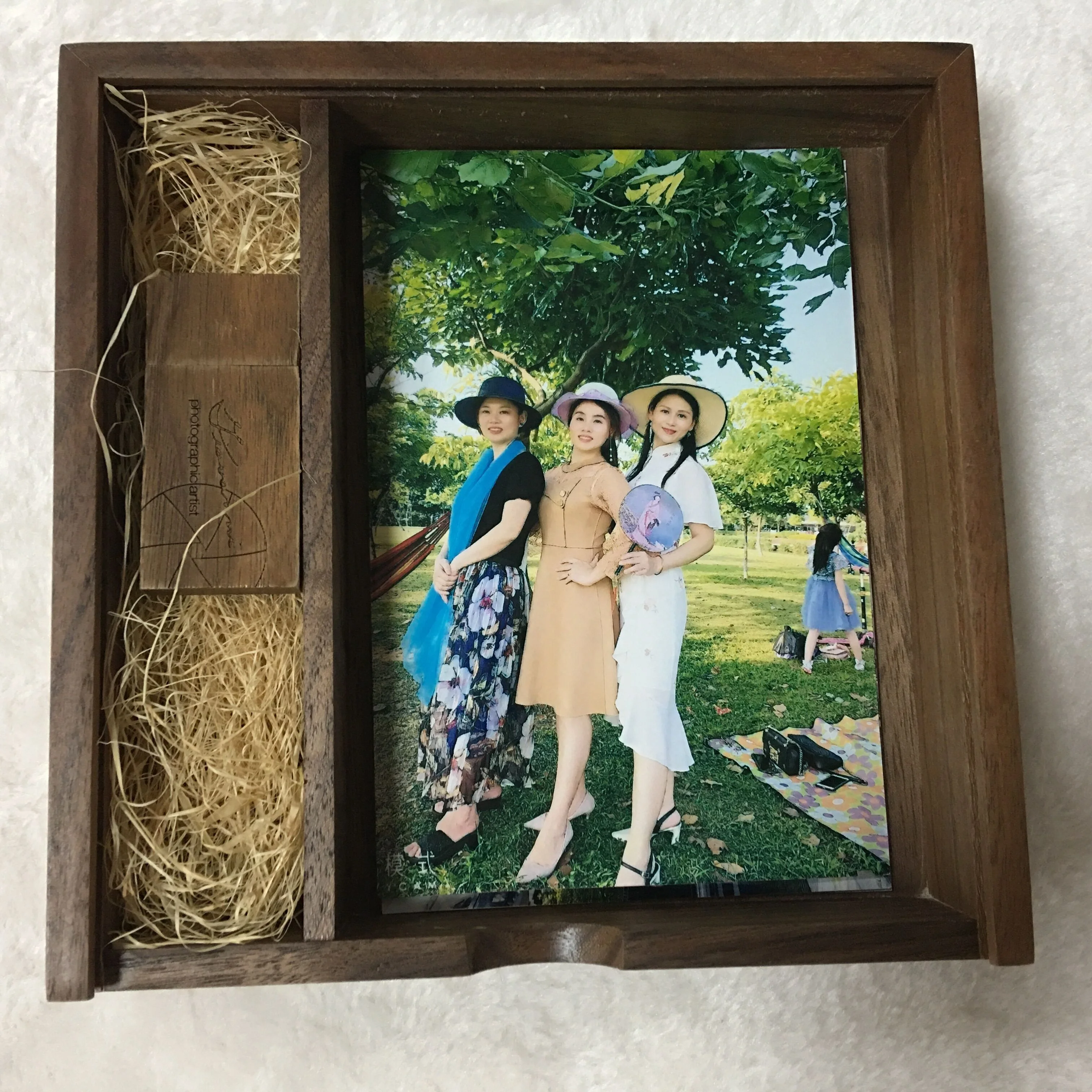 Custom Logo Photography USB 3.0 8GB 16GB 32GB Walnut Maple Wood USB Photos Gift Box memory stick wooden USB Flash Drive