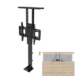 32 To 70 Inch Screens vertical Lift Television Stand With Remote Control Drop Down Tv Lift Compact Tv Mount Bracket
