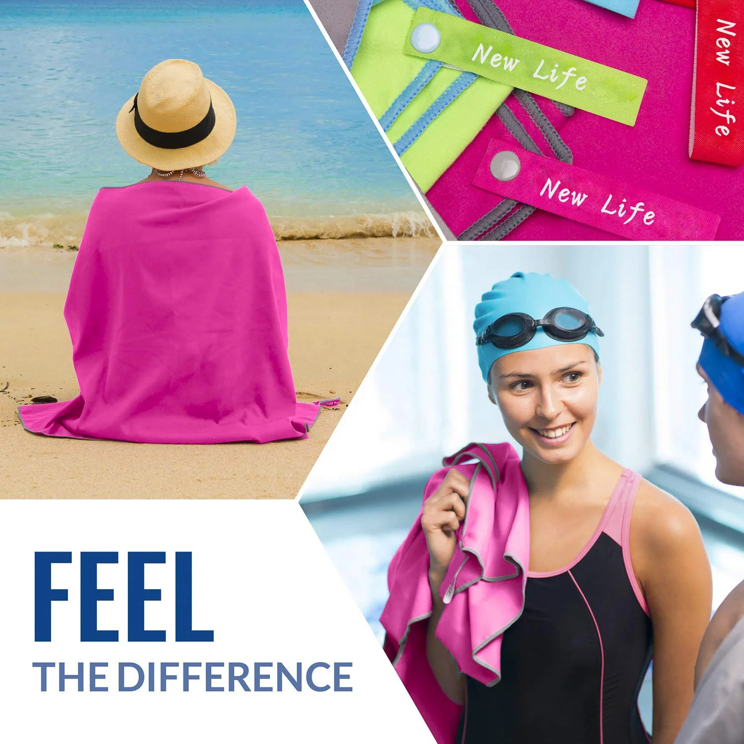 Quick Drying Sweat Towel Absorbent Microfiber Fitness Exercise Gym Towels With Logo Custom Sports Towel With Elastic Band