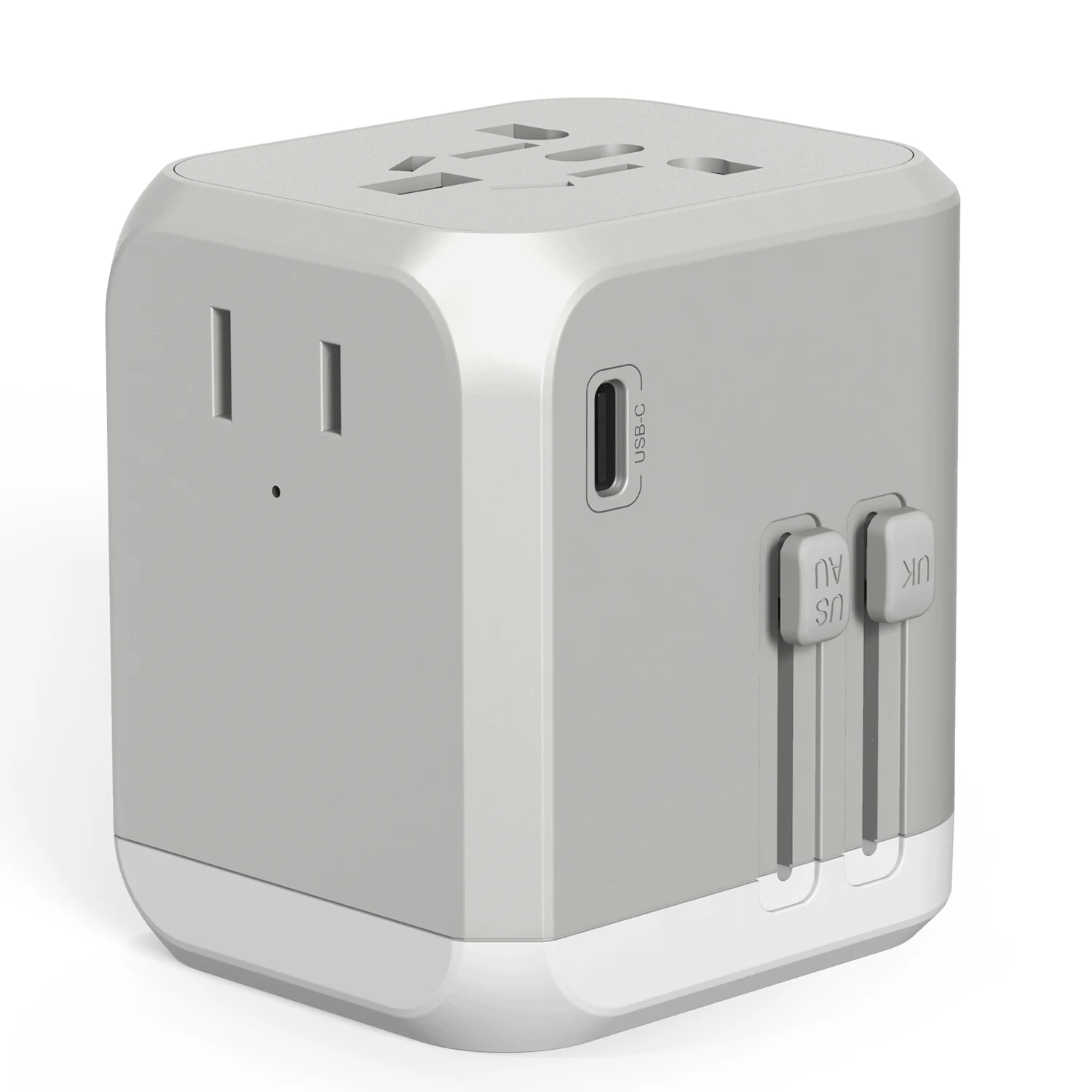 Universal quick charger dual AC socket multi plug adapter 5A usb travel charger