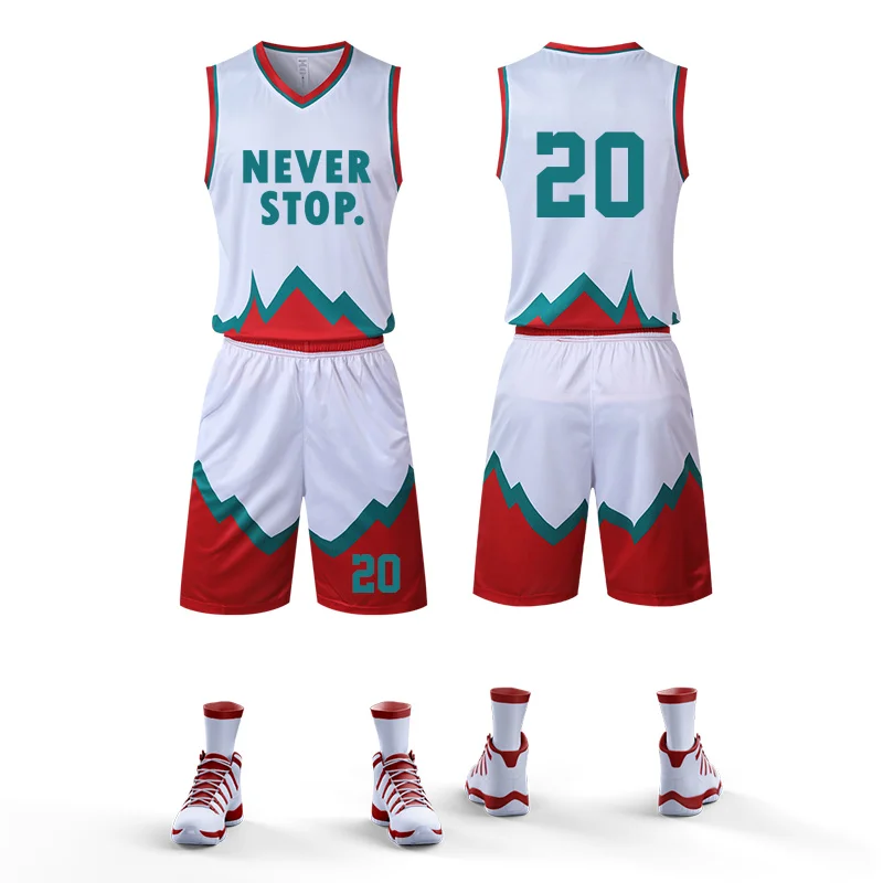 Chinese Factory Personalized Logo basketball sublimation uniform  men custom different color basketball jerseys