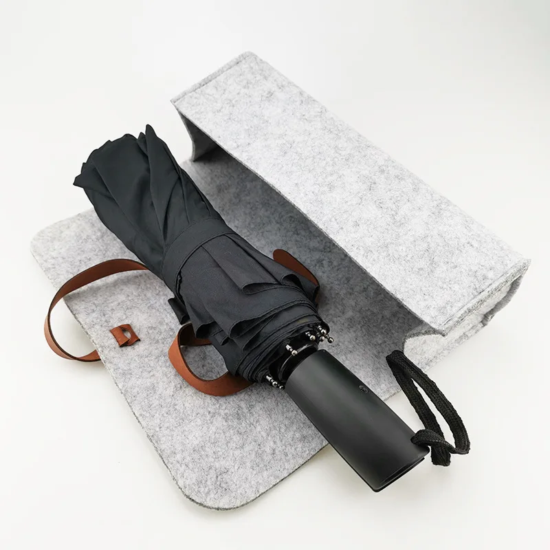 Simple Fashion Felt Umbrella Storage Bag Custom Logo Portable Felt Umbrella Bag