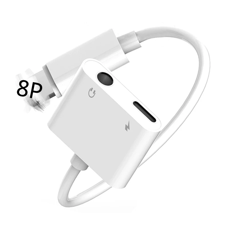 Wholesale High Quality  2 In 1 Audio Splitter Aux Adapter 3.5mm Jack Earphones For Iphone for Music Calling