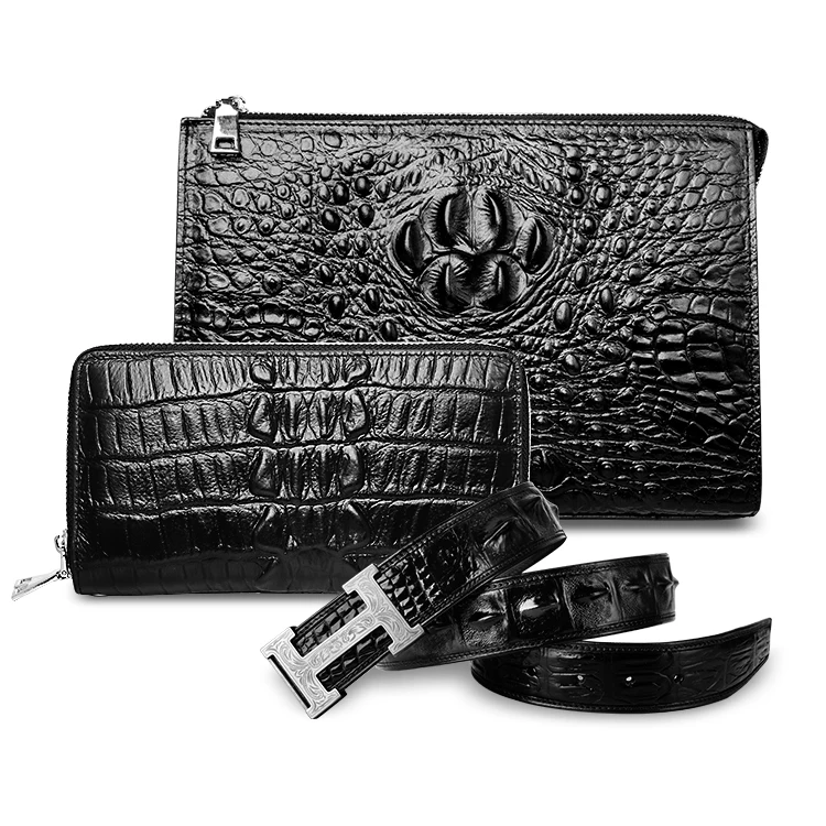 Wholesale clutch crocodile leather clutch bag for men mens clutch bag handbag genuine leather