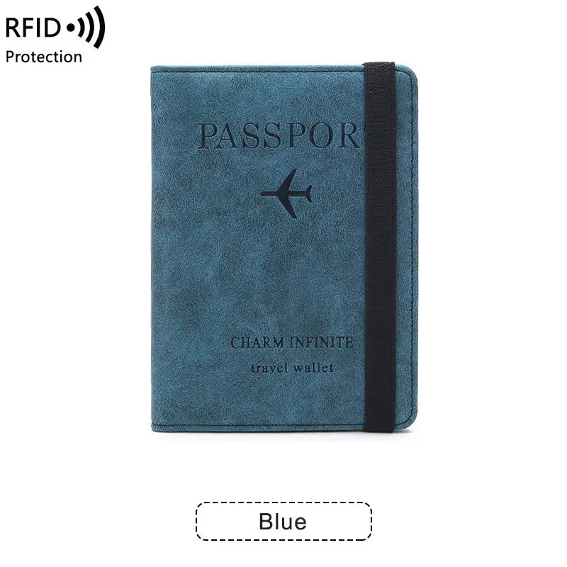 Travel Accessories Pu Portable Id Bank Card Passport Holder Custom Hot Multifunctional RFID Blocking Business Fashion Customer