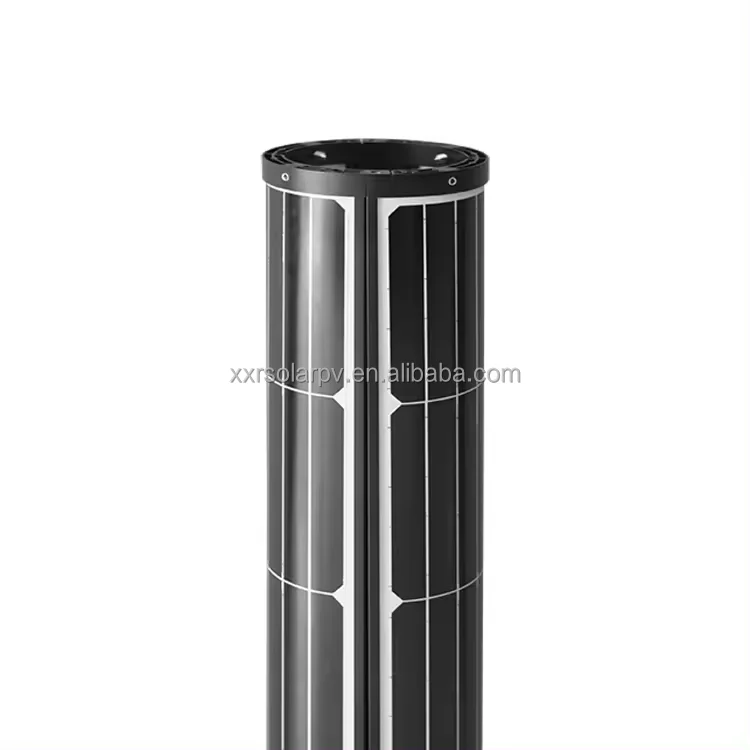 New Type Cylinder shape Solar Panel 100w height 1060mm Sun power IBC Glass Solar Module easily Install on Street Lamp
