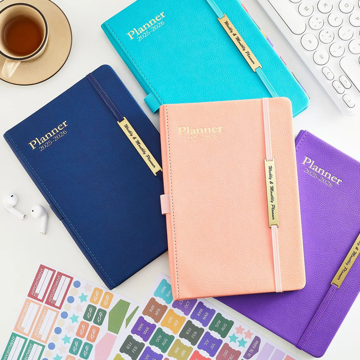 New Arrival 2025 A5 Notebook Journal Calendar Portable Agenda English Schedule Daily Weekly Plan Stationery for School Office