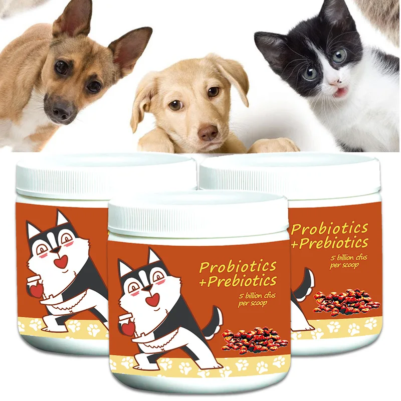 Trending products 2021 new arrivals wholesale pet health probiotic instant granules paste dog chews powder for pet food