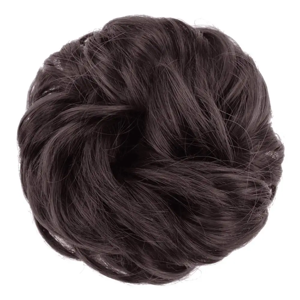 Hair Scrunchies Extension Updo Hairpiece Bun Curly Wavy Synthetic Chignon for Women