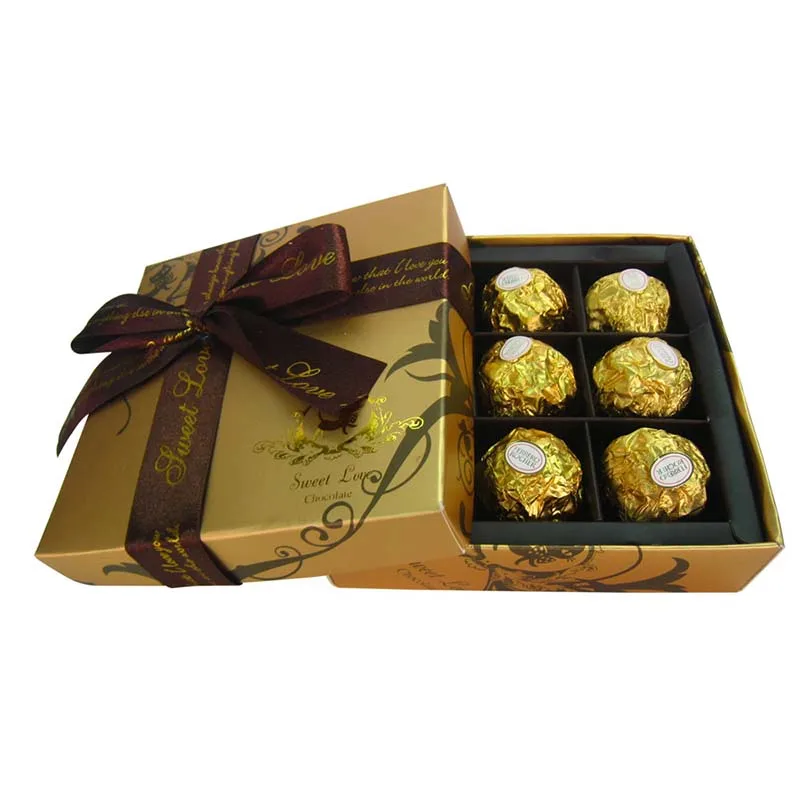 High Customized Logo Printing Chocolate Bag Paper Packaging UV Gift Box Oem