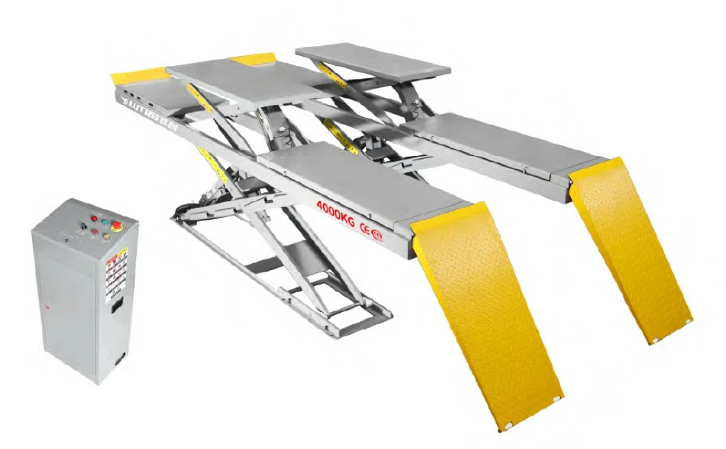 Eco-way Original Top Quality Underground 5000KG Lifts Car Double Level Scissor Lift for Four Wheel Alignment Lifter Hydraulic