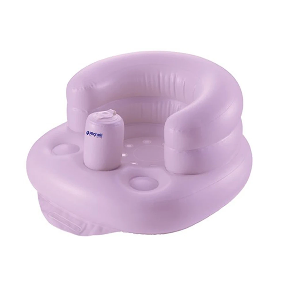 Portable Baby Learning Seat Inflatable Bath Chair PVC Sofa Shower Stool for Playing Eating Bathing Lounging