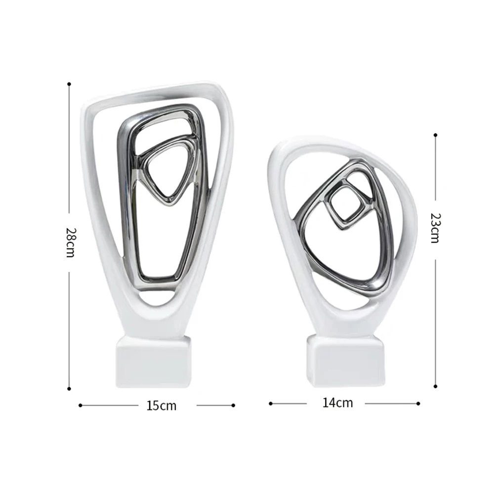 Northern Luxury silver plated decorative Porcelain Ornaments Home Decor Office Hotel Porch Creative ceramic decoration for home