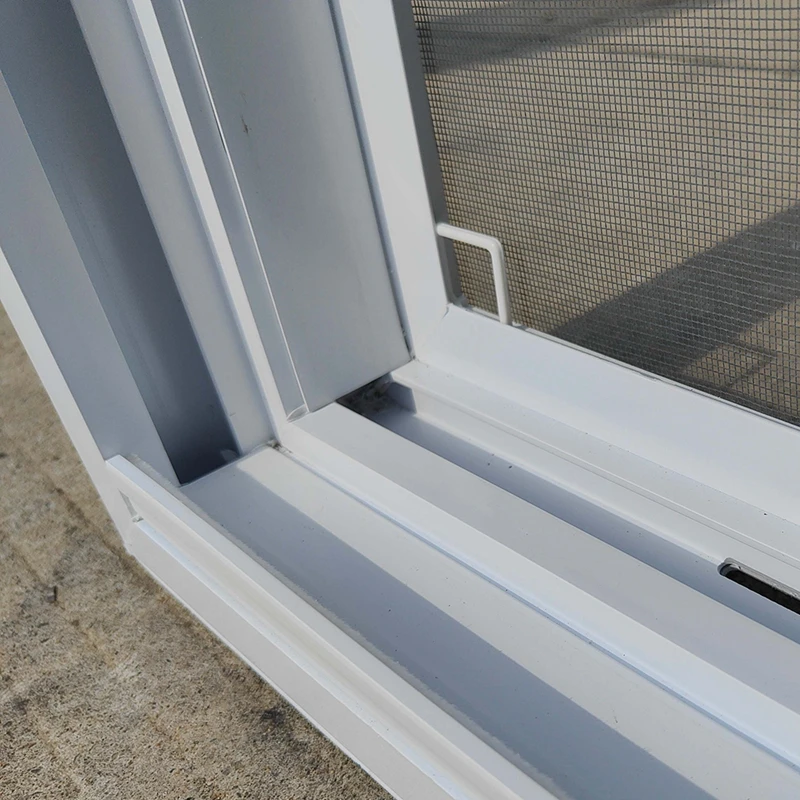 Low factory price custom color soundproof double glass upvc doubles hung window with net