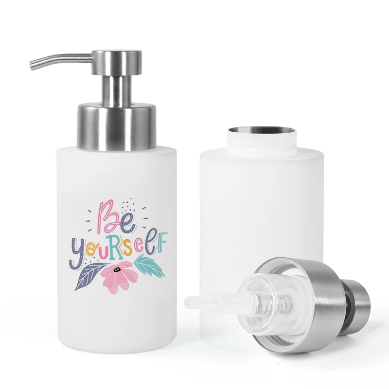 New arrived hotel sublimation soap dispenser product 2024 home restaurant 550ml stainless steel blank white Hand Sanitizer