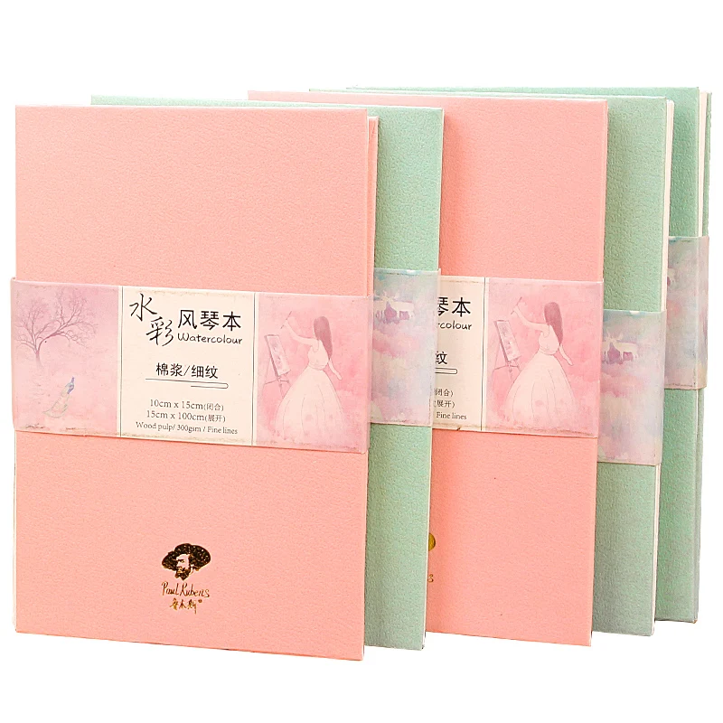 Paul-Rubens Custom Hardcover PU Leather Cover Watercolor Painting Paper Sketchbook Watercolor Notebook
