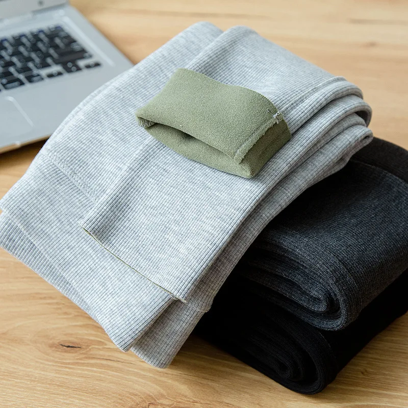 2022 New Leggings Personalized Outer Wear Thread Green Velvet Thick Warm Pants Ankle Length Cotton Trousers for Women