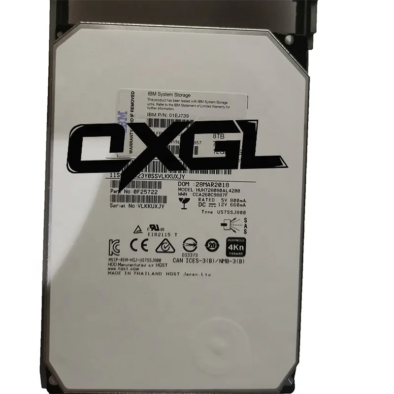 Оригинальный завод оптовая продажа со склада HDD 8 ТБ 01EJ583 01EJ739 01EJ857 8 ТБ 3,5 12G SAS HDD жесткий диск для V3700 V2