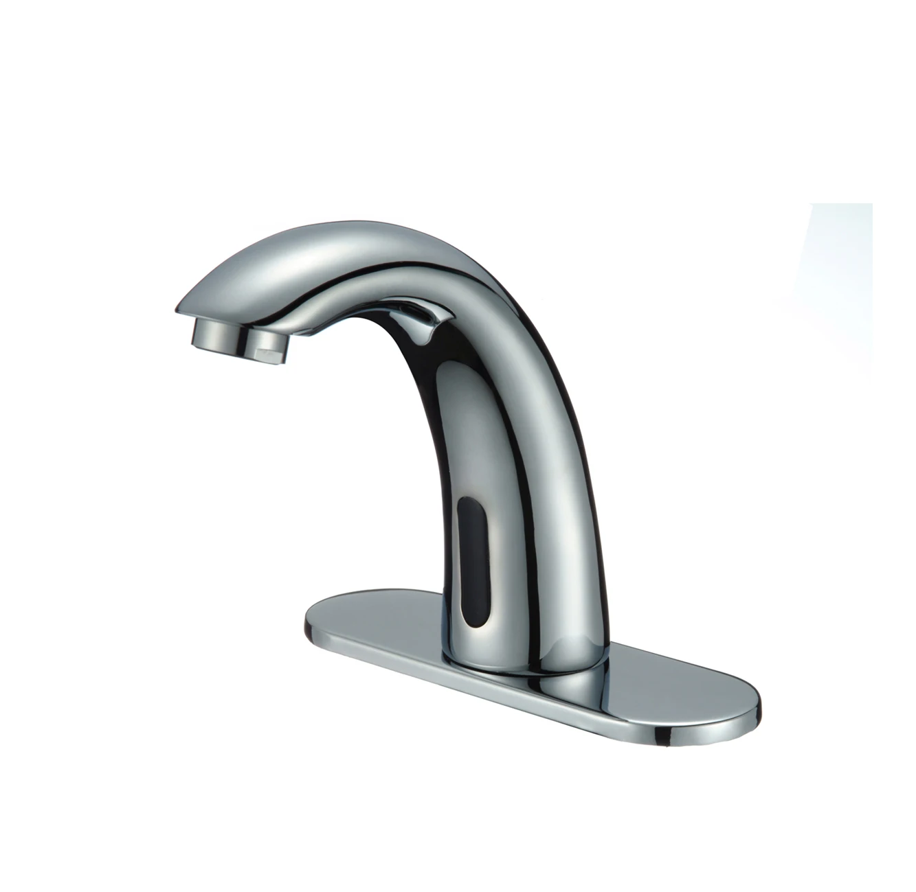 Tidjune Hands Free infrared touchless auto sensor water taps Automatic Touchless Bathroom Sink Faucet with Hole Cover Plate