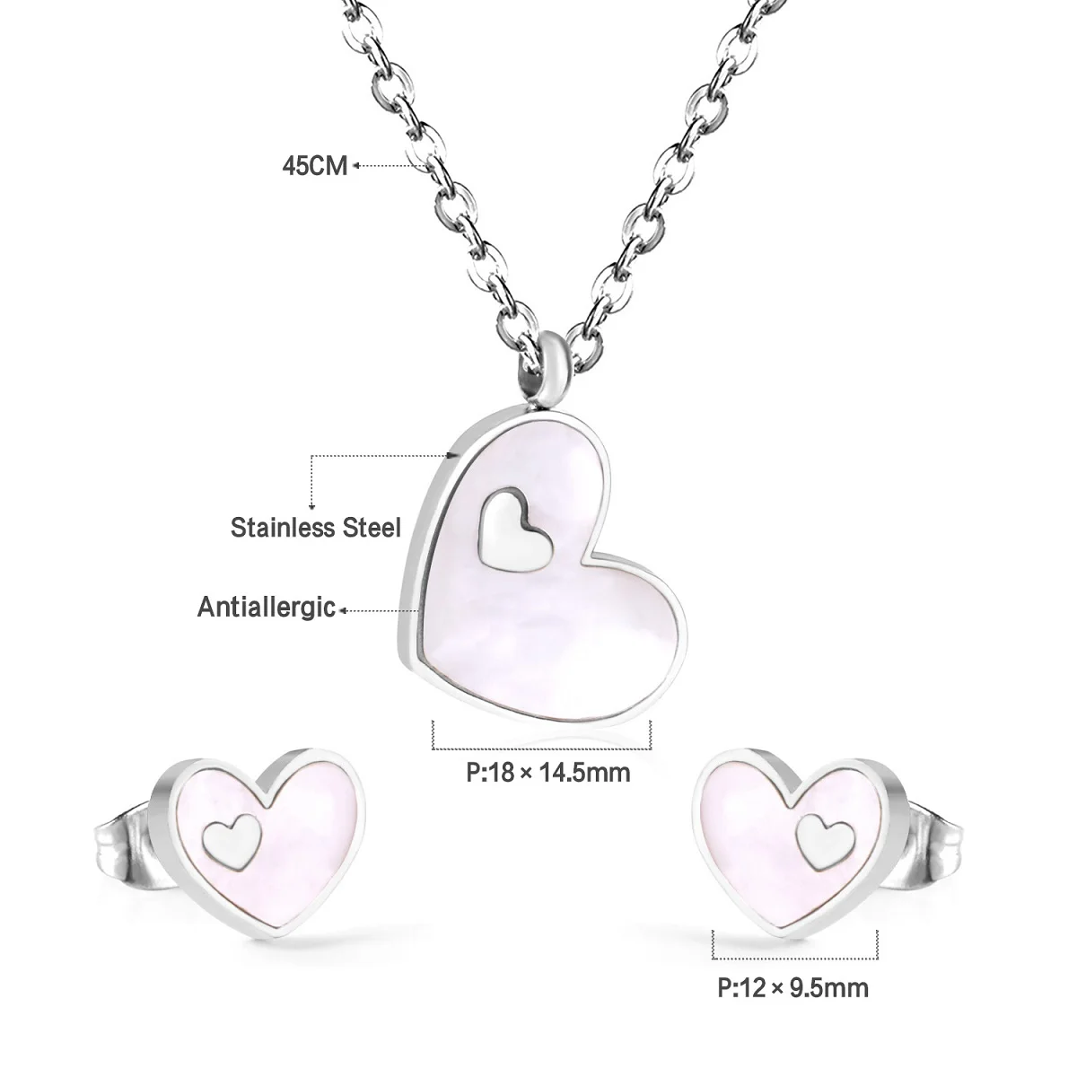 Изготовленный на заказ для детей с героями мультфильмов, 18k, позолота, нержавеющая сталь, крестик подвеска ожерелье и серьги ювелирный набор подарочный набор для детей