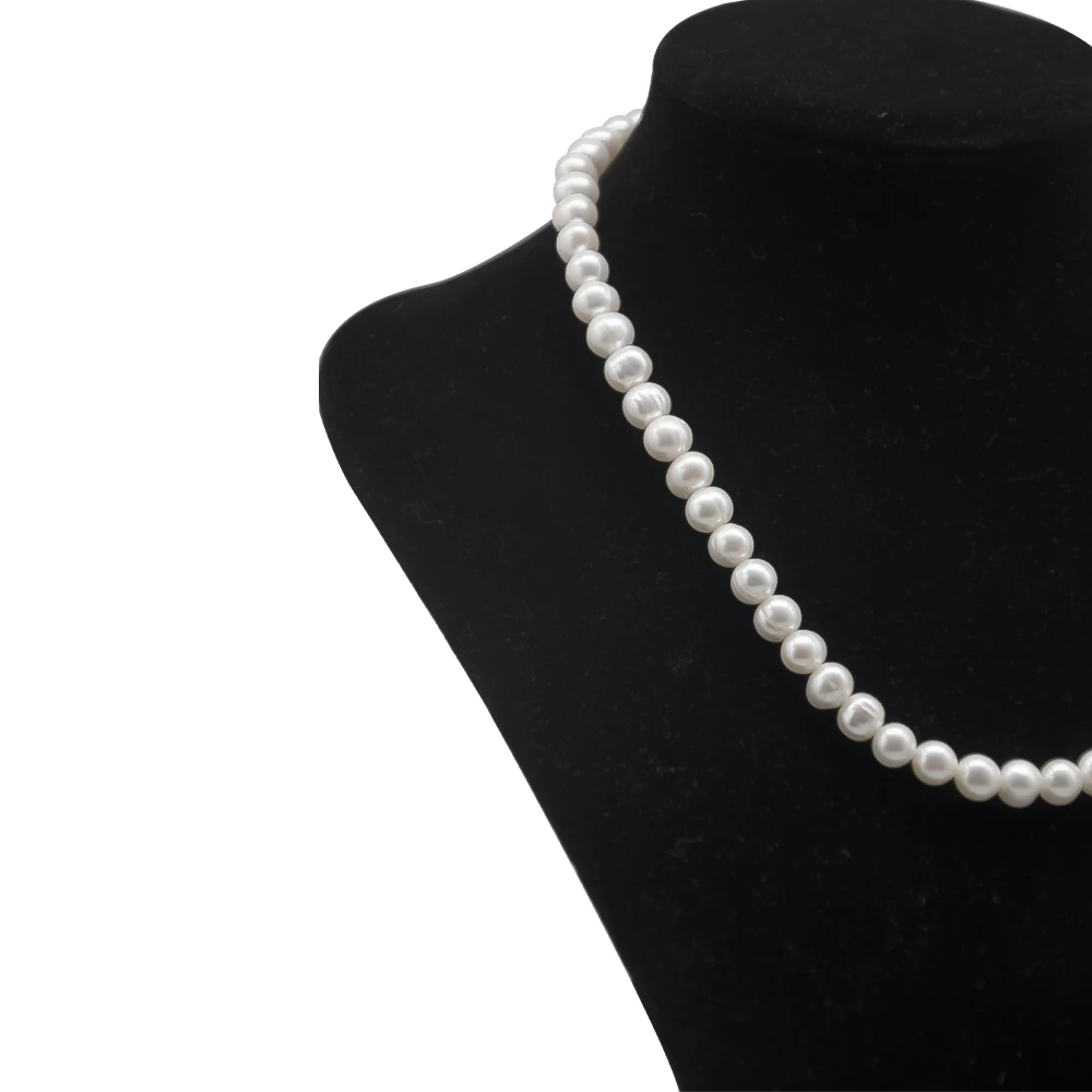 Лидер продаж, струна из натурального пресноводного жемчуга, 7-8 мм, белая, 1A