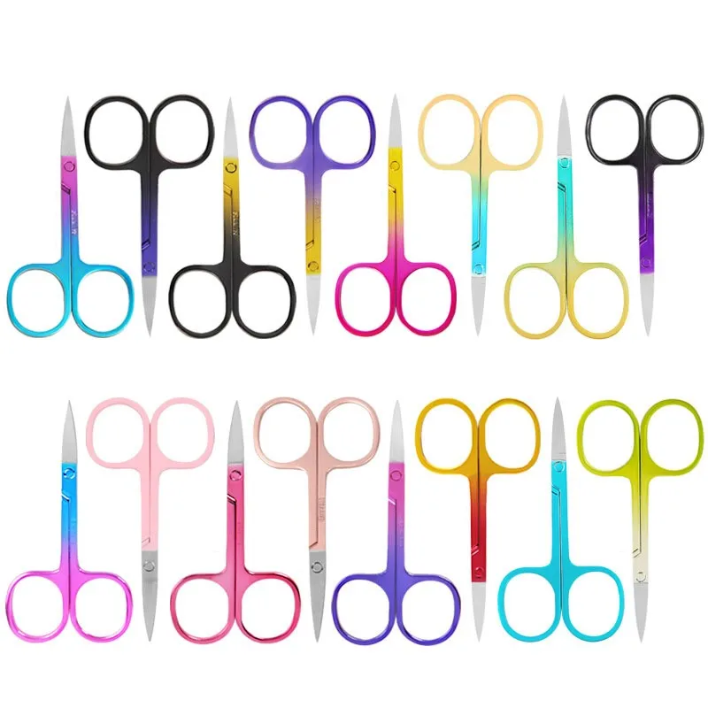 Wholesale beauty small curved eyebrow trimmer scissor