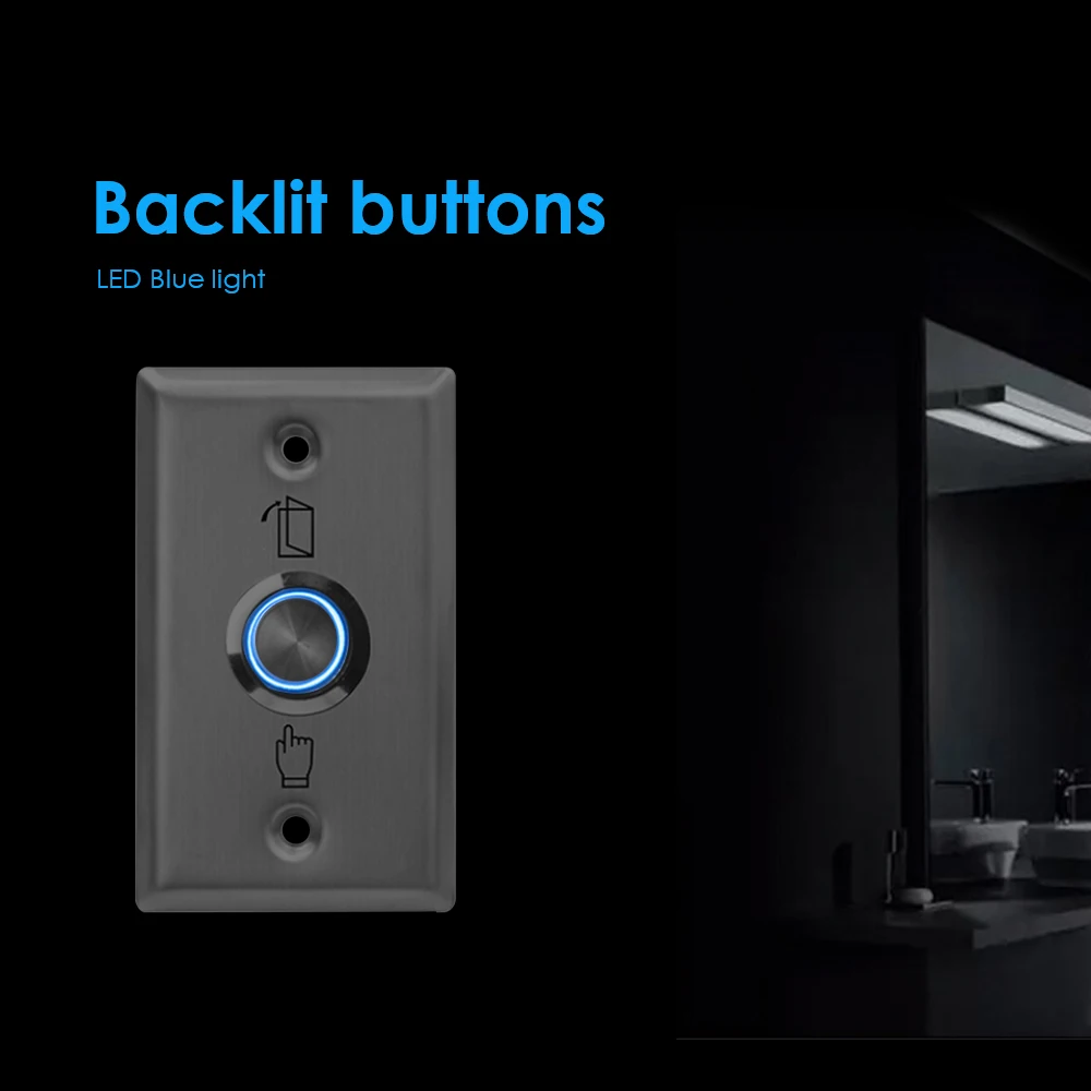 VIANS Back light Push Sensor Opener door Release Access control system Exit Button Switch