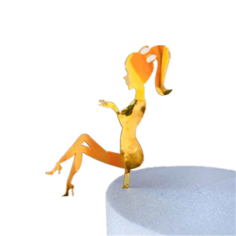 Bride to be Wedding Cake Topper Acrylic Girl Image Side Cake Decoration for Party Supplies