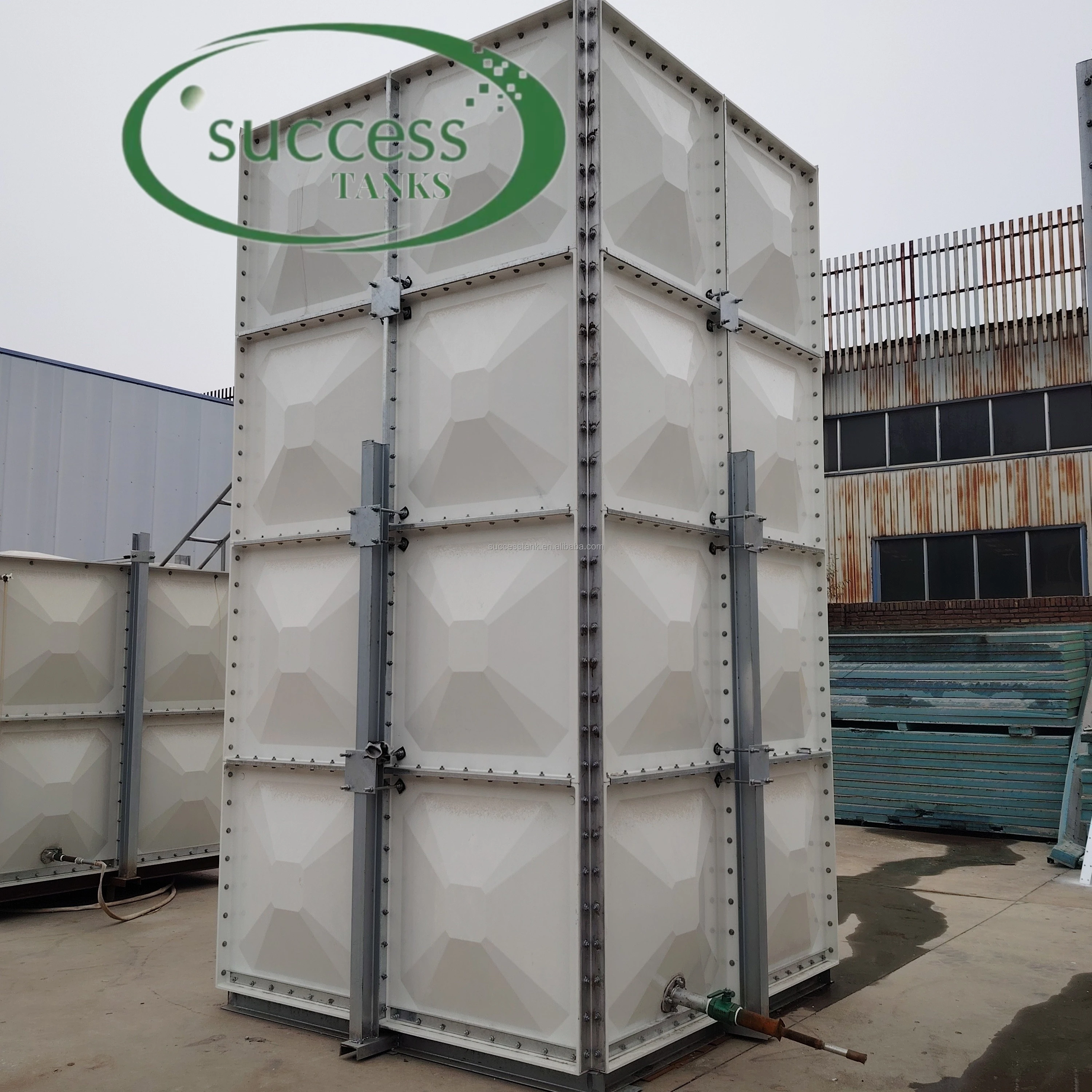 Inexpensive Rectangular customized GRP FRP composite material water storage tanks