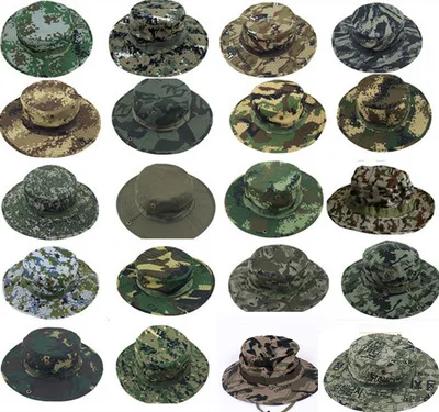 Jungle Hat Bob Camo Bucket Unisex Men Outdoor Boonie Fisherman Cotton Fishing Caps Chapeau Hunt Sunscreen Hiking Hat