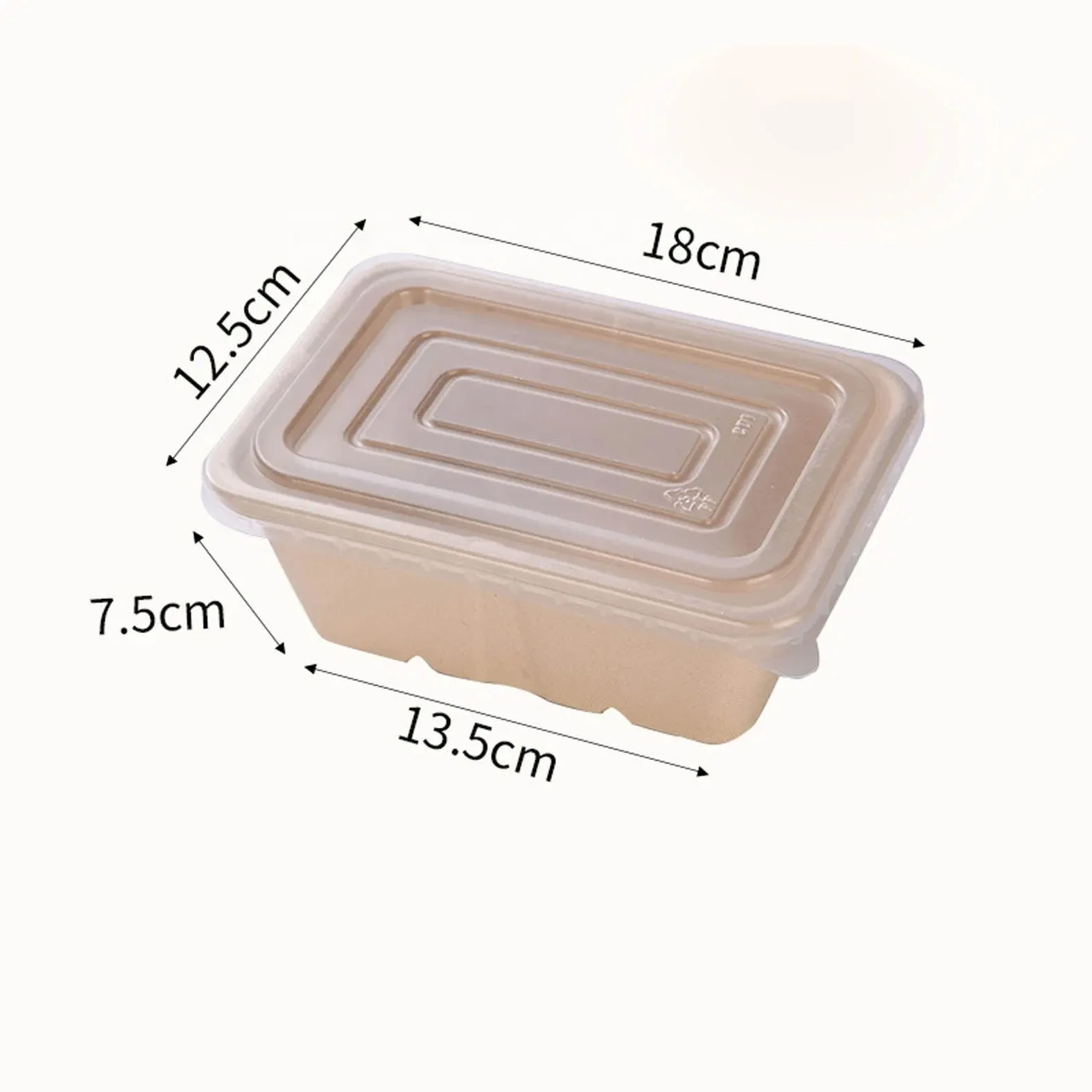 New arrival Disposable Bagasse Paper Pulp Plates Biodegradable Sugarcane Takeaway Tableware Food Bento Packaging Box