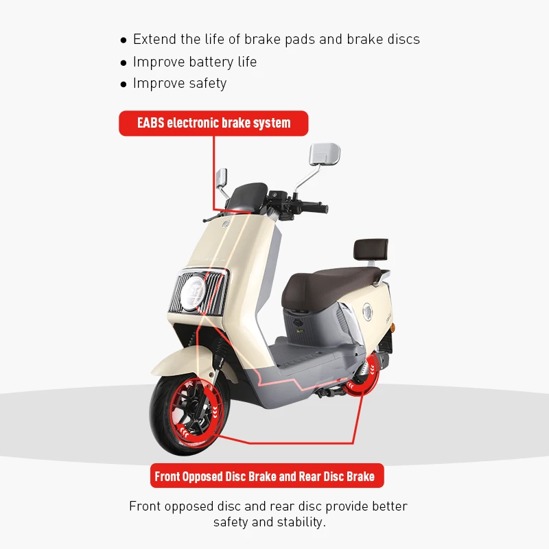 Professional three speed 60 volts moped electric motorcycles