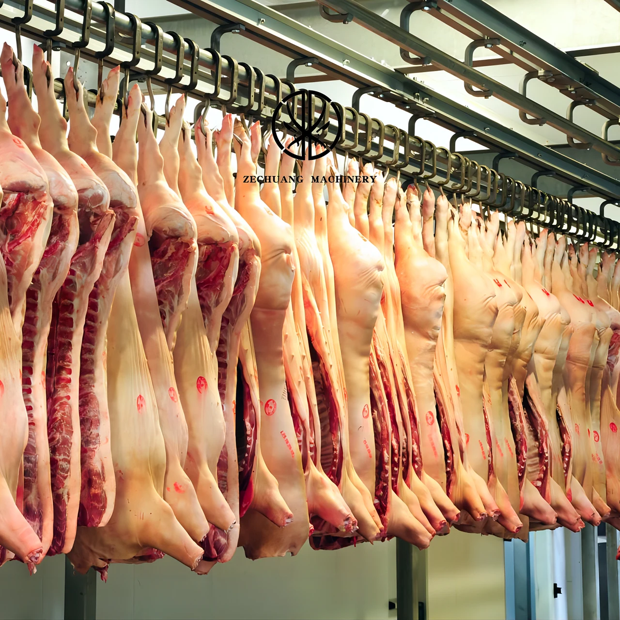 Professional Supplier Pig Abattoir Equipment Design Slaughtering Carcass Transportation And Store Convey Rail