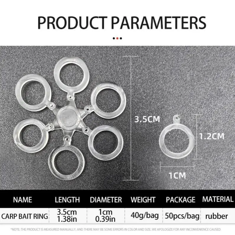50 шт./упаковка резинки для наживки карпа